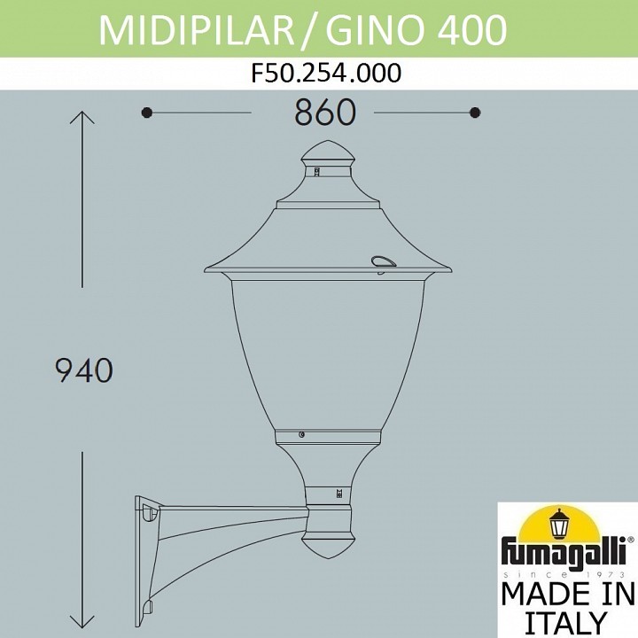 Светильник на штанге Fumagalli Gino F50.254.000.AXE27, фото 5