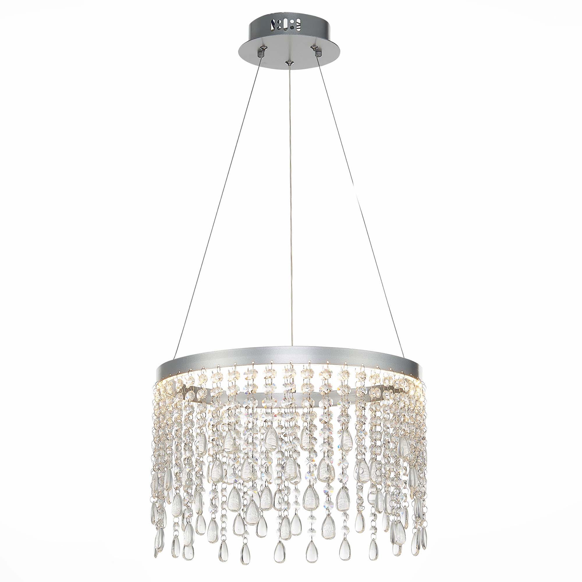SL6201.103.24 Люстра подвесная ST-Luce Серебристый/Прозрачный LED 1*24W 3000K/4000K/6000K ВЕГА