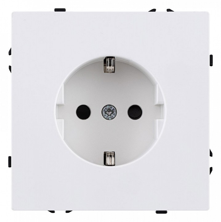 Розетка с заземлением, без рамки Kollinger Eclipse EC-014WH, фото 1