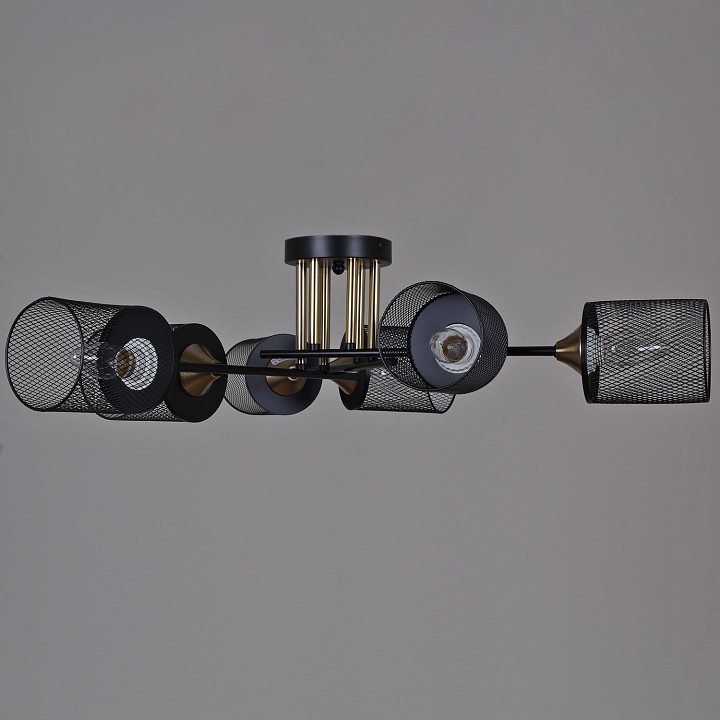 Люстра на штанге Reluce 38460-0.3-06 BK+COPPER, фото 2