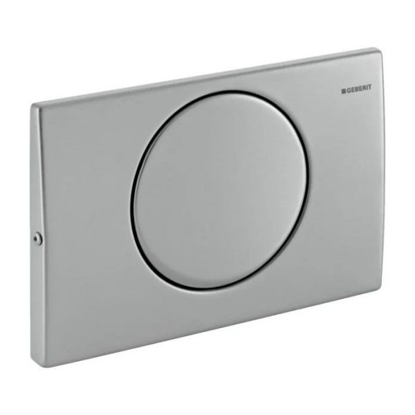 115.108.00.1 Смывная клавиша Geberit Delta10 смыв/стоп к 111.153.00.1, с креплением на винтах, сатинированный нержавеющая сталь, фото 2