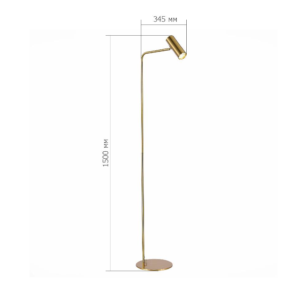 SL1006.205.01 Торшер ST-Luce Латунь/Латунь LED 1*3W 3000K АРПЕРА, фото 3