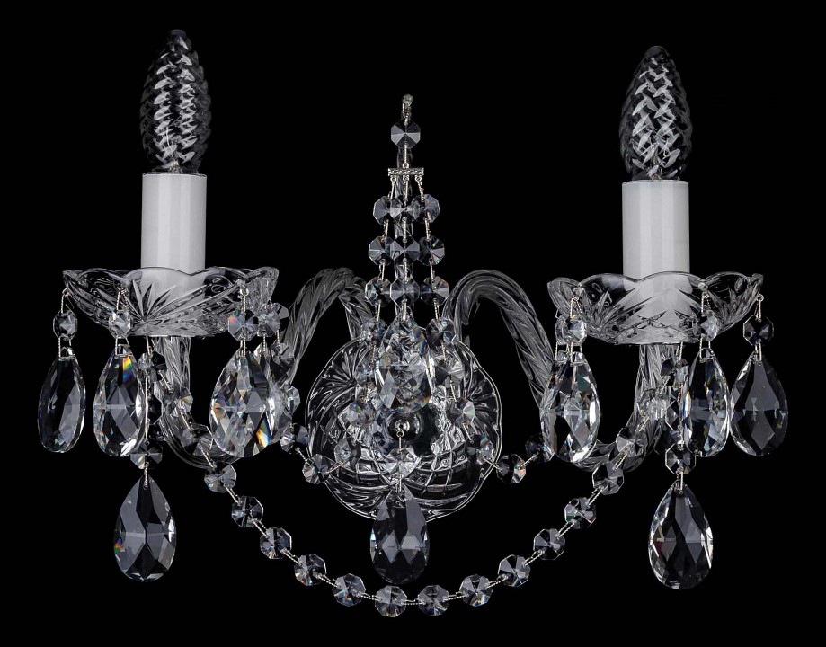 Бра Bohemia Ivele Crystal 1411 1411B/2/195XL/Ni, фото 2