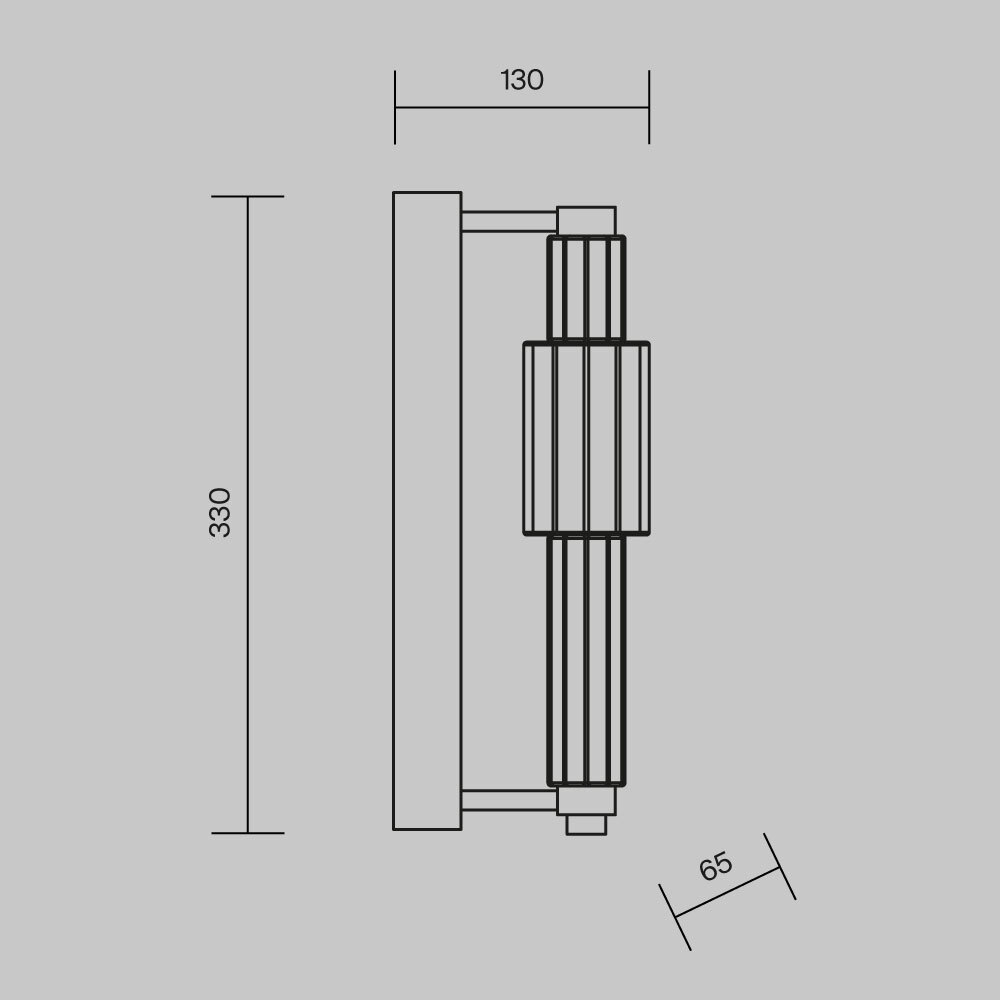 Настенный светильник (бра) Maytoni MOD308WL-L9CH3K, фото 3