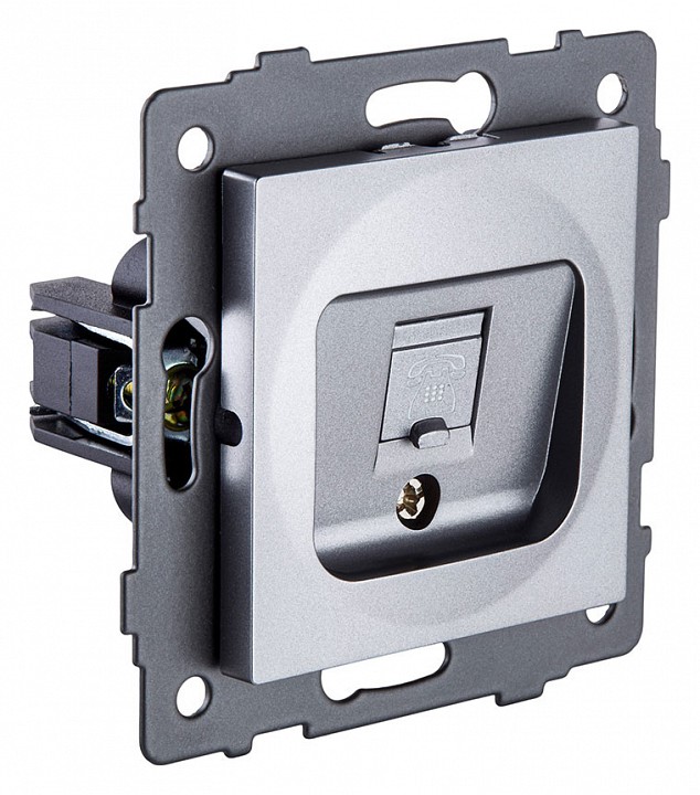 Розетка телефонная RJ-11 со штрокой, без рамки Kollinger  REA-009GY, фото 2