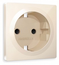 Накладка для розетки с заземлением и со шторками Ambrella Volt ALFA AP3070