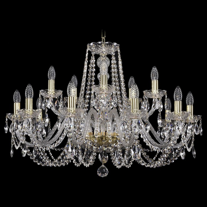 Подвесная люстра Bohemia Ivele Crystal 1402 1402/10+5/300/G, фото 1