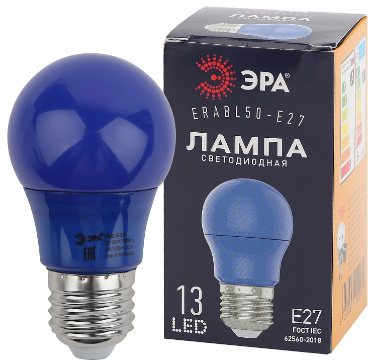 Лампа светодиодная Эра  E27 3Вт 3000K ERABL50-E27, фото 2