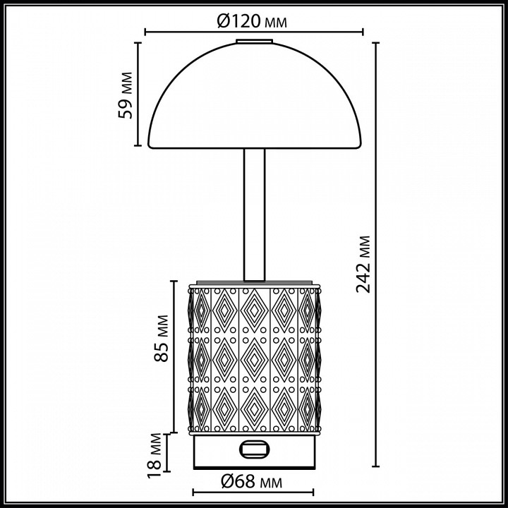 Настольная лампа декоративная Odeon Light Lulu 5453/3TL, фото 5