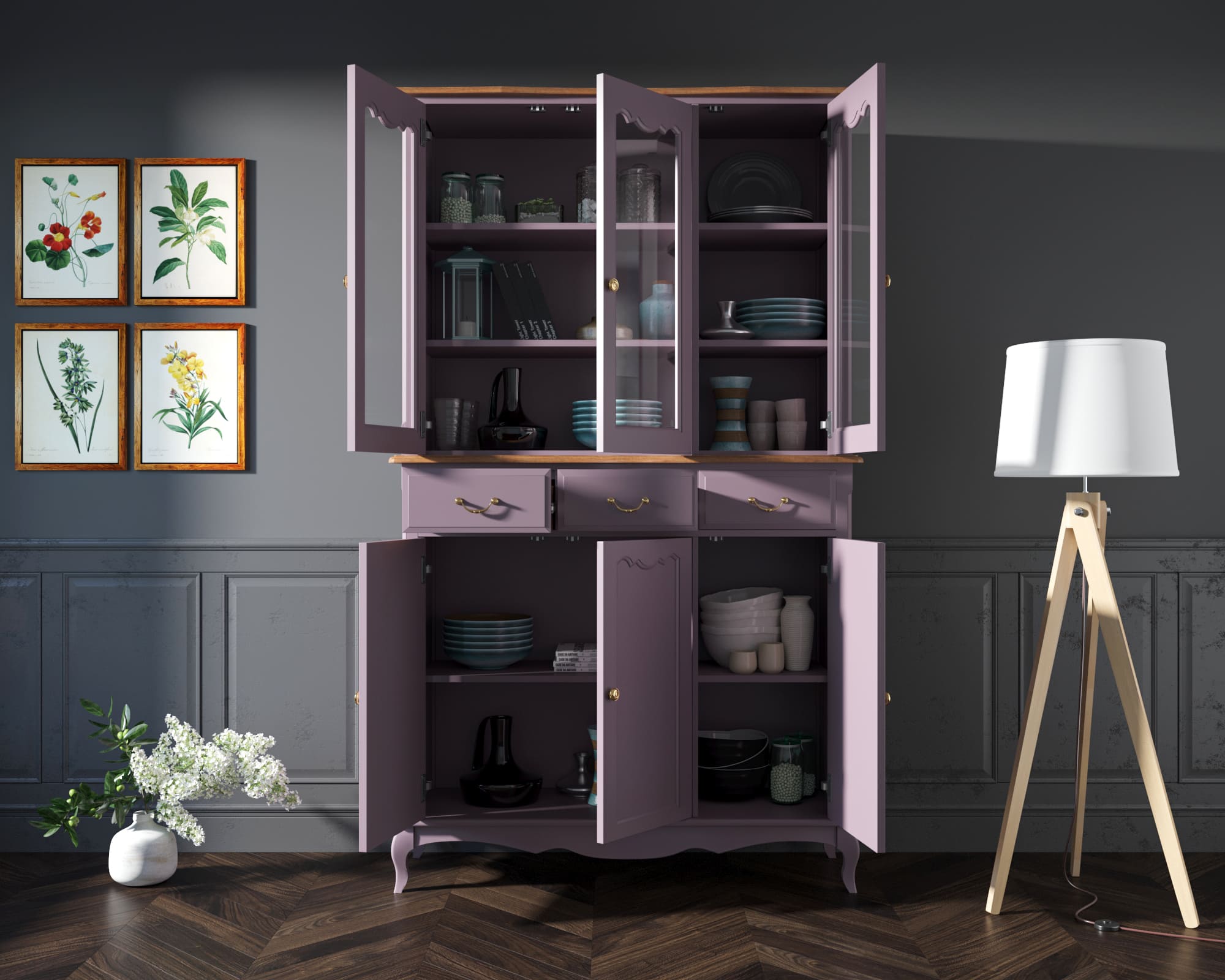 Буфет "Leontina Lavanda" трехстворчатый арт ST9344/2L, фото 2