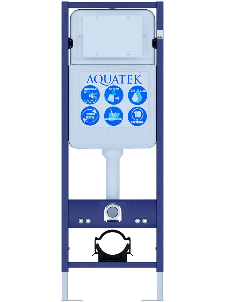 SET AQUATEK СИРИУС (рама AQUATEK Standard INS-0000017(без клавиши и крепежа) + унитаз AQ1582T-00 СИРИУС TORNADO с тонким сиденьем soft-close), фото 3