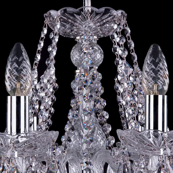 Подвесная люстра Bohemia Ivele Crystal 1413 1413/8/200/Ni, фото 5