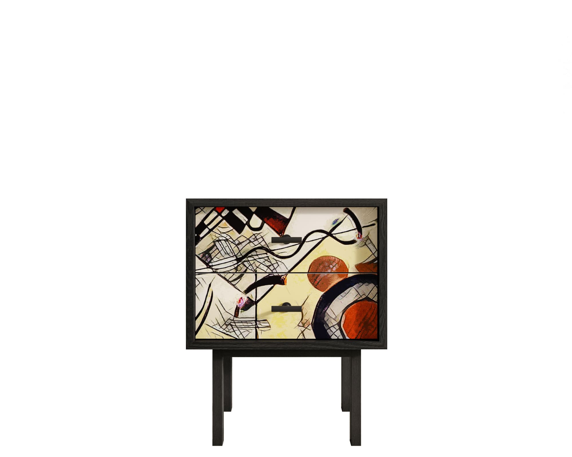 Тумбочка с двумя ящиками "Emerson" by Kandinsky арт EM16/Print_01, фото 1