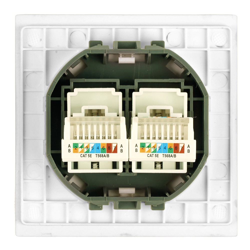 Розетка двойная Ethernet RJ-45 без рамки Stekker Мия 50437, фото 5