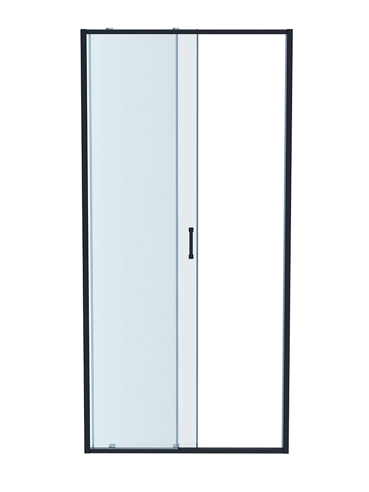 AQ ARI RA 10020GM Душевая дверь двухэлементная, раздвижная1000x2000 профиль оружейная сталь, стекло прозрачное, фото 3