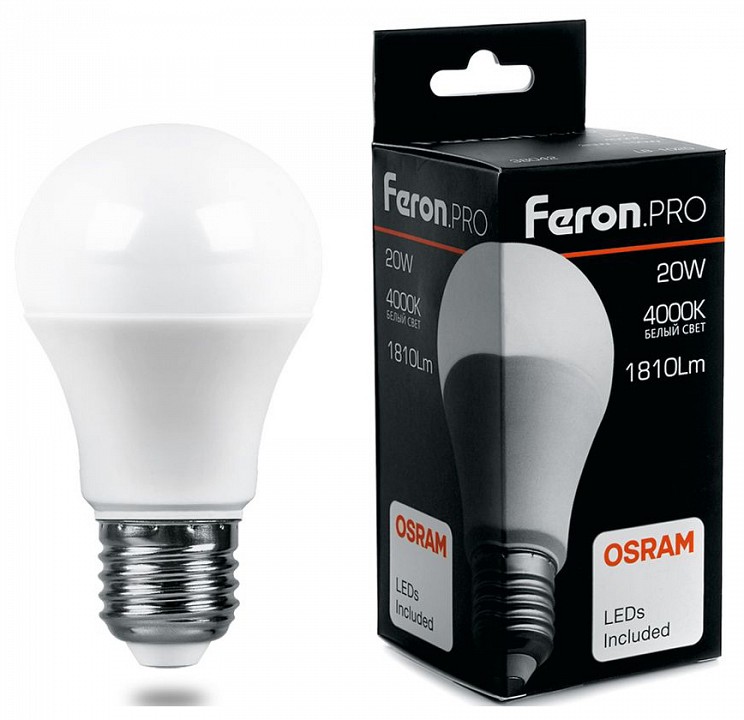 Лампа светодиодная Feron LB-1020 E27 20Вт 4000K 38042, фото 3