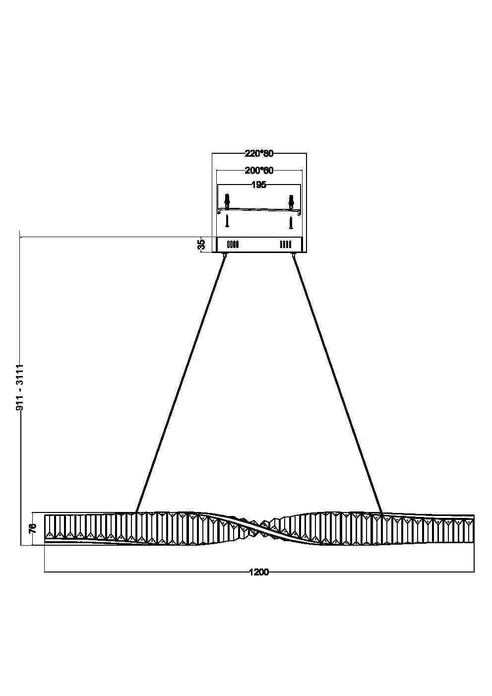 Подвесной светильник Maytoni P097PL-L36BS3K, фото 2