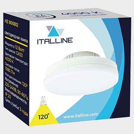 Лампа светодиодная Italline GX53 12Вт 4000K HZ 800812
