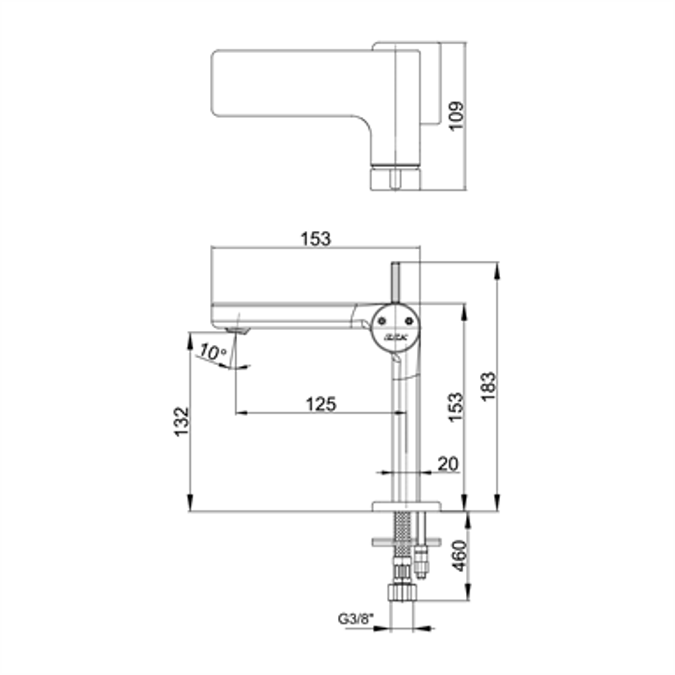 102188038HEX PURITY смеситель для раковины, фото 2