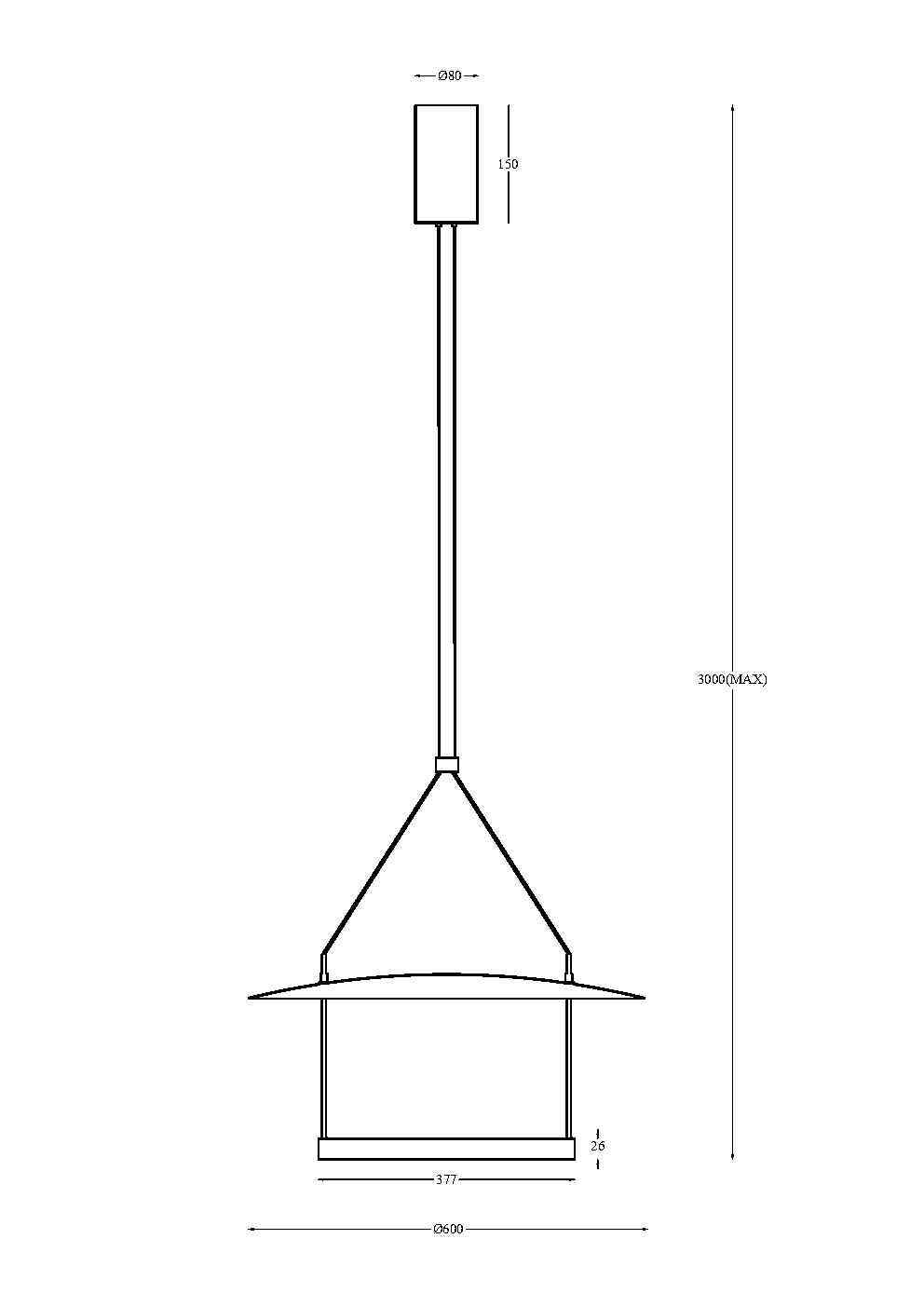 Подвесной светильник Maytoni MOD280PL-L30B3K, фото 2