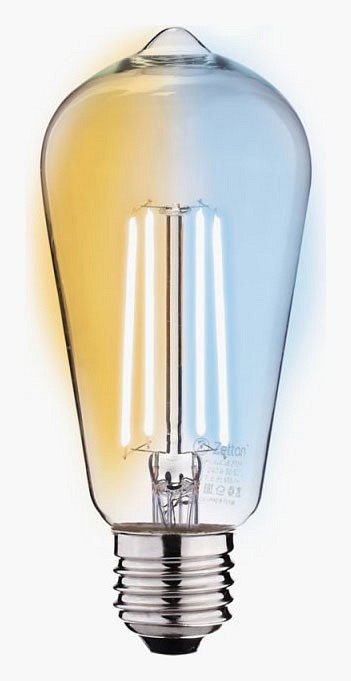 Лампа светодиодная с управлением через Wi-Fi Zetton Smart Wi-Fi Bulb E27 6Вт 2200-6500K ZTSHLBWCWE272RU, фото 3