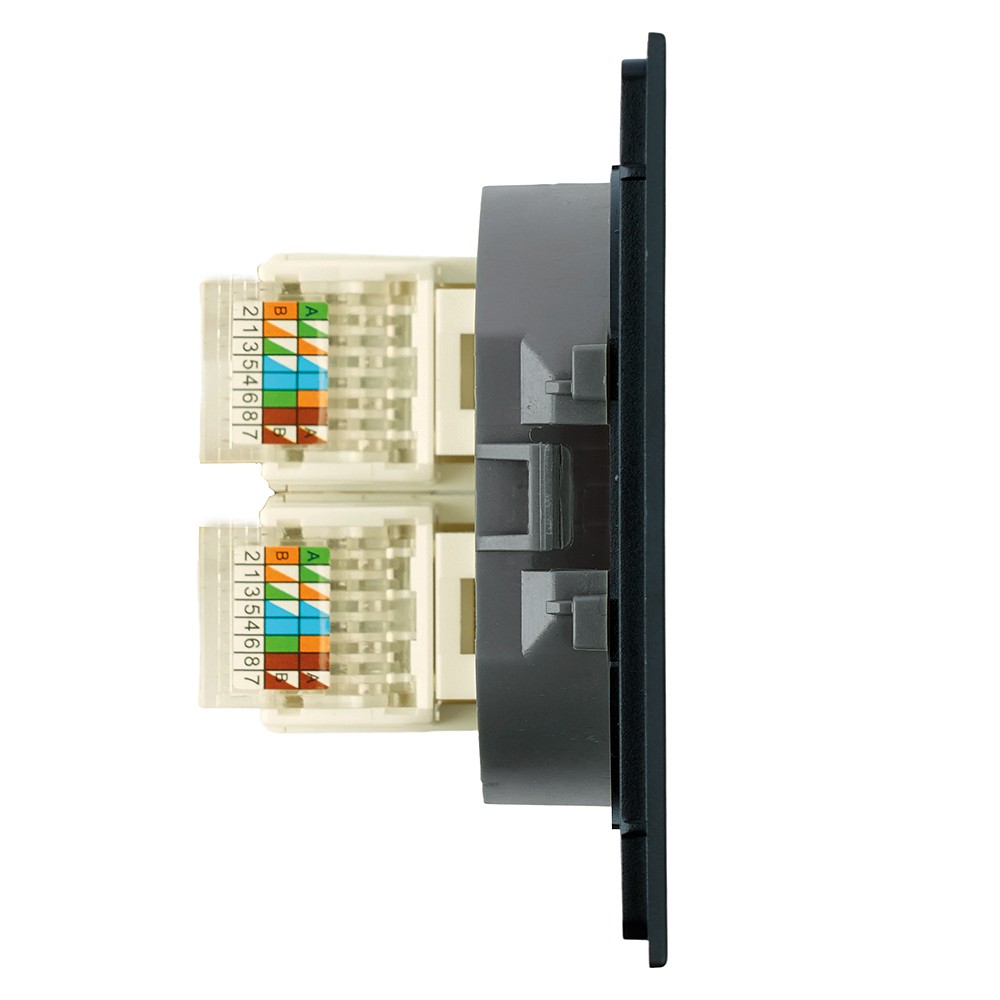 Розетка двойная Ethernet RJ-45 без рамки Stekker Мия 50451, фото 4