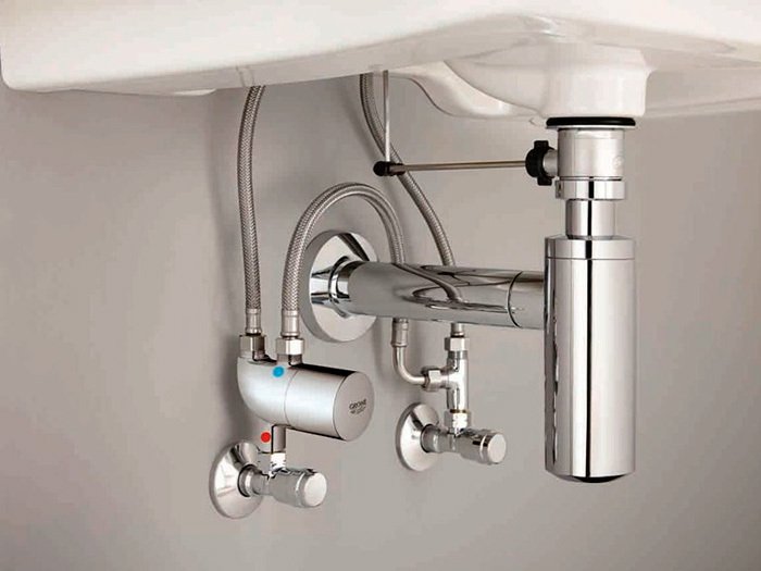 34487000 Grohtherm Micro Универсальный термостатический смеситель для раковины или мойки, хром, фото 2