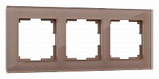 Рамка на 3 поста Werkel Favorit (латте, стекло) W0031142, фото 1