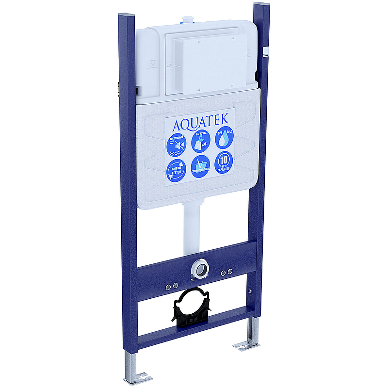 SET AQUATEK ЛИБРА N (рама AQUATEK Standard INS-0000012(без клавиши и крепежа)+унитаз ЛИБРА New AQ0530N-00 с тонким сиденьем soft-close, фото 3