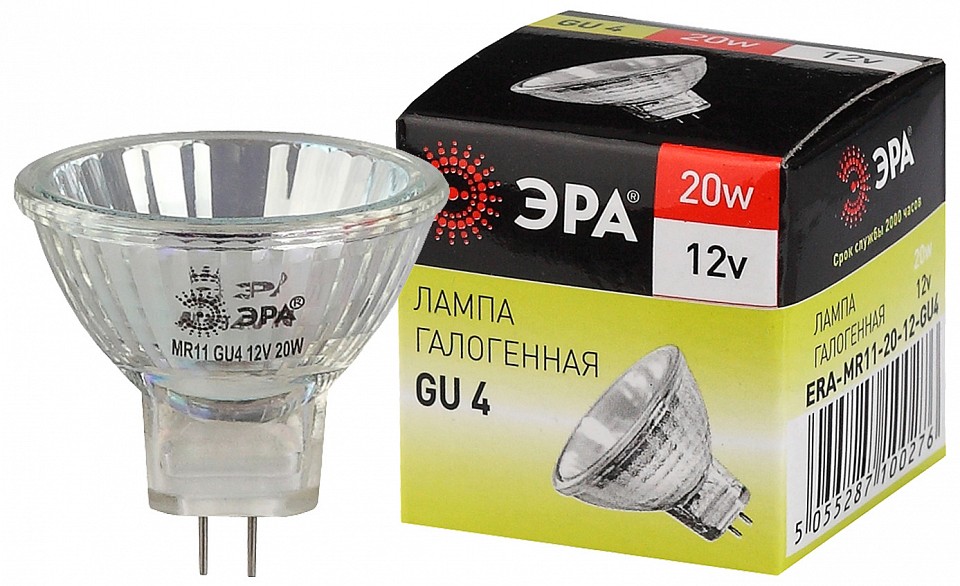 Лампа галогеновая Эра  GU4 20Вт 3000K GU4-MR11-20W-12V-30CL, фото 4