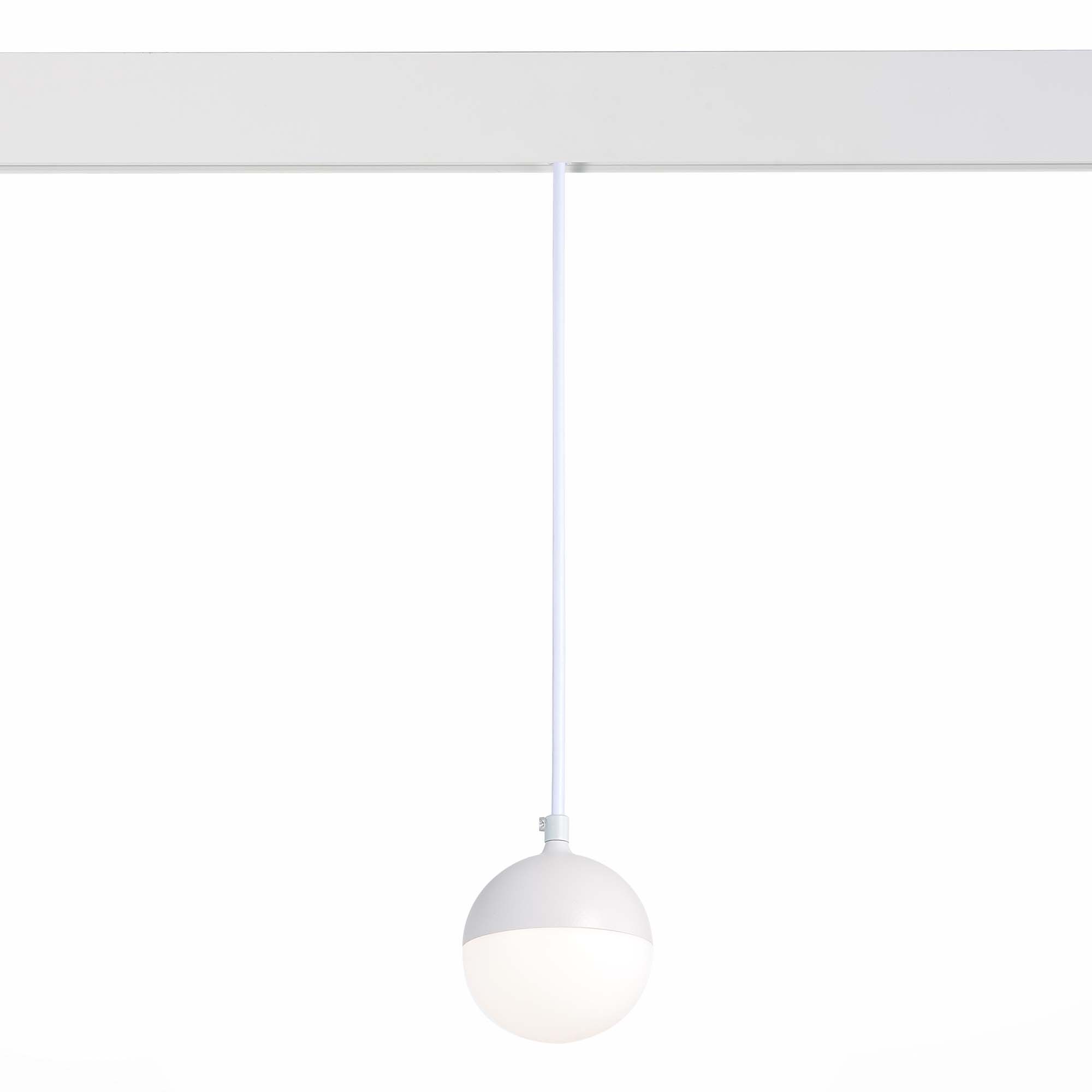 ST358.543.07 Магнитный трековый светильник подвесной Белый LED 1*7W 4000K 520Lm Ra>80 120° IP20 D90x СКАЙЛАЙН 48V, фото 1