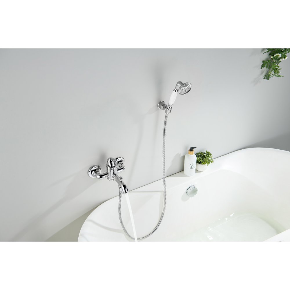 AQ1549CR КЛАССИК смеситель Смесители для ванны с душевым набором, фото 7