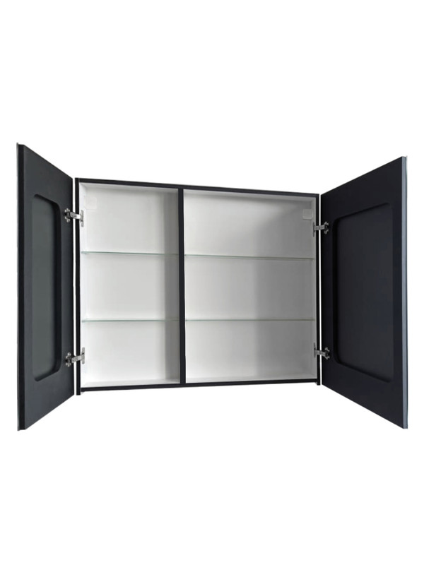 Зеркало-шкаф Mirror Box black Led 1000х800, фото 3