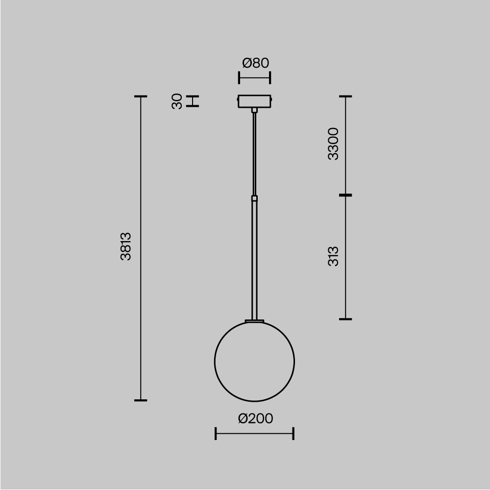 Подвесной светильник Maytoni MOD172PL-01BS, фото 3