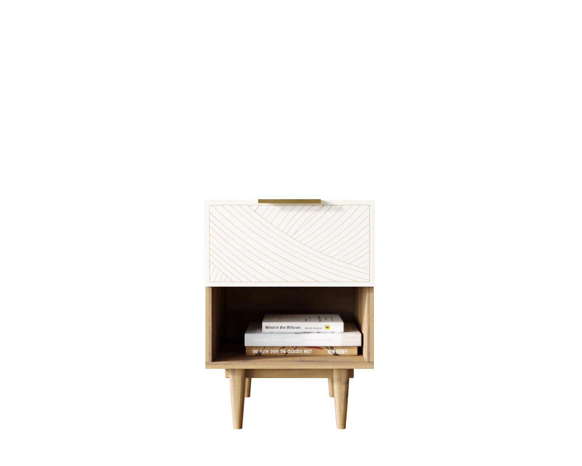 Тумбочка с верхним ящиком "Line" LN10/GR1/beige, фото 1