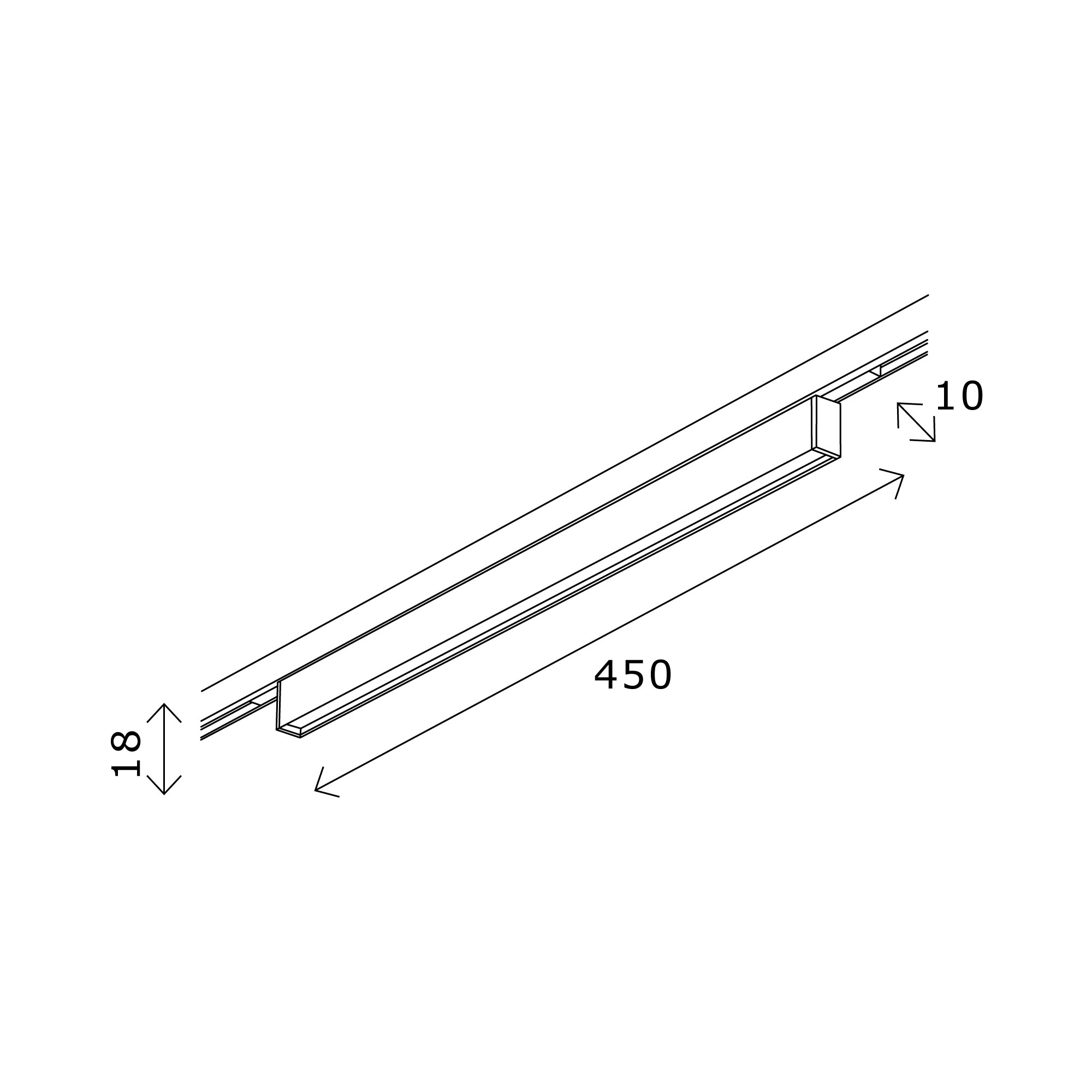 ST665.446.12 Магнитный трековый светильник Черный LED 1*12W 4000K 320Lm Ra>80 100° IP20 L450xW10xH18 СУПЕР5, фото 4