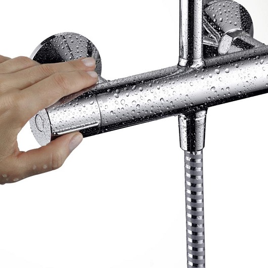 26318000 HG Vernis Blend Showerpipe 200 термостатическая душевая система, фото 8