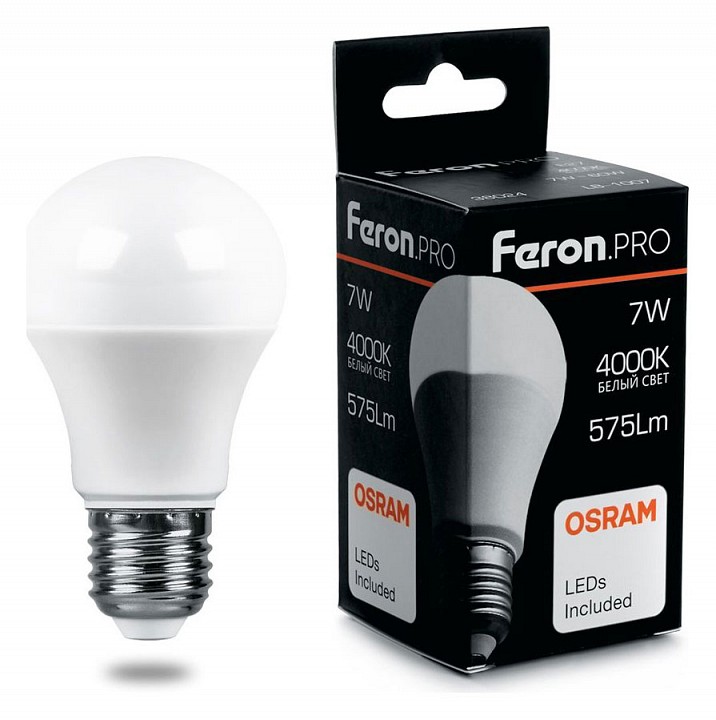 Лампа светодиодная Feron LB-1007 E27 7Вт 4000K 38024, фото 3