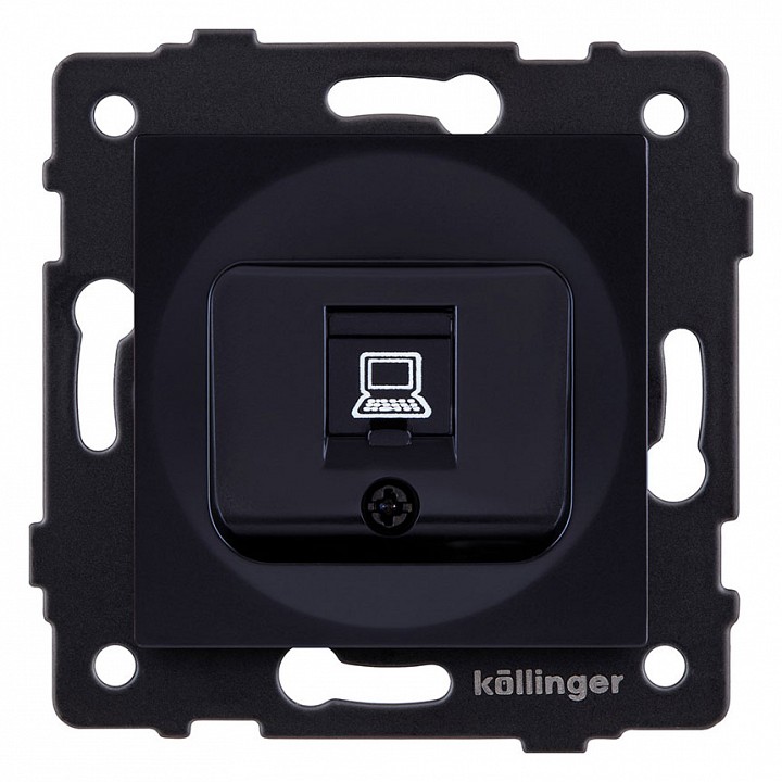 Розетка Ethernet RJ-45 без рамки Kollinger  REA-018BK, фото 1