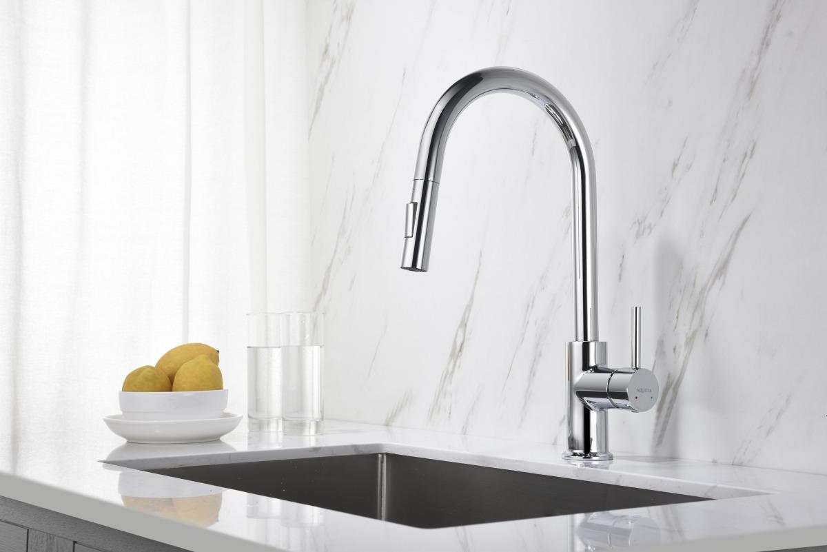 AQ1384CR ЕВРОПА смеситель Смесители для кухни с вытяжным изливом 2 jet, фото 3