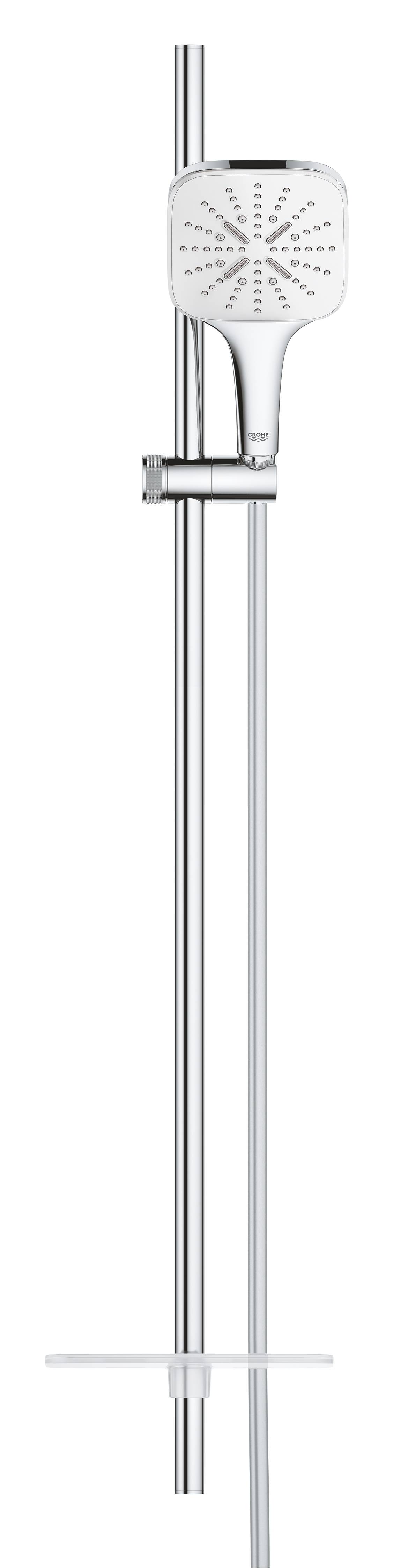 26586LS0 Rainshower SmartActive 130 Душевой гарнитур III, душевая штанга 900 мм, шланг 1750 мм, полочка, белая луна, фото 3