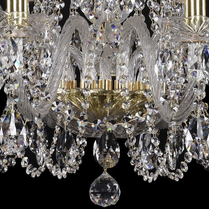 Подвесная люстра Bohemia Ivele Crystal 1402 1402/10+5/300/G, фото 4