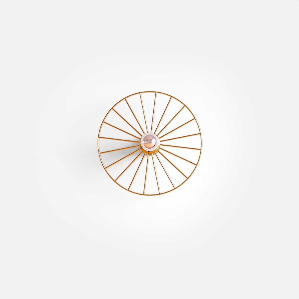 Диск металлический для бра Wheel Ø30 золотой