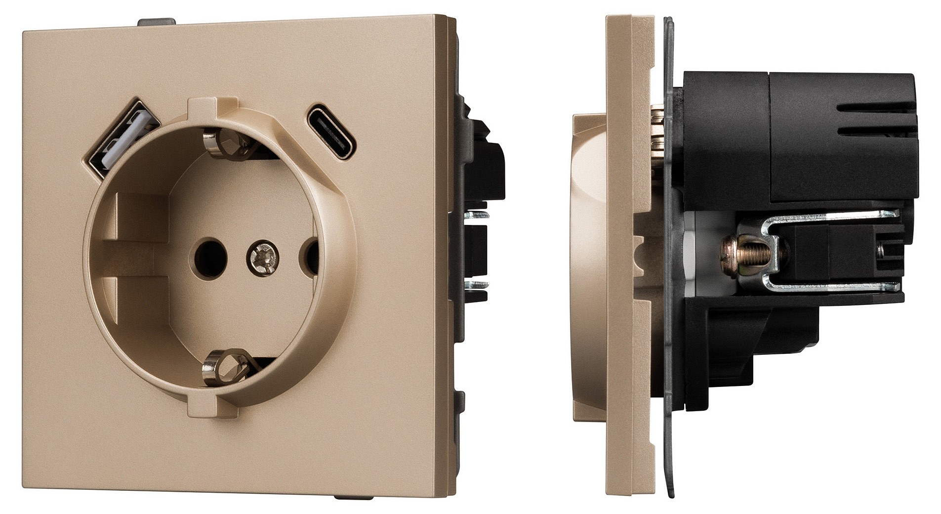 Розетка 2хUSB type A и C без рамки Arlight SCT-TENDO 054089, фото 1