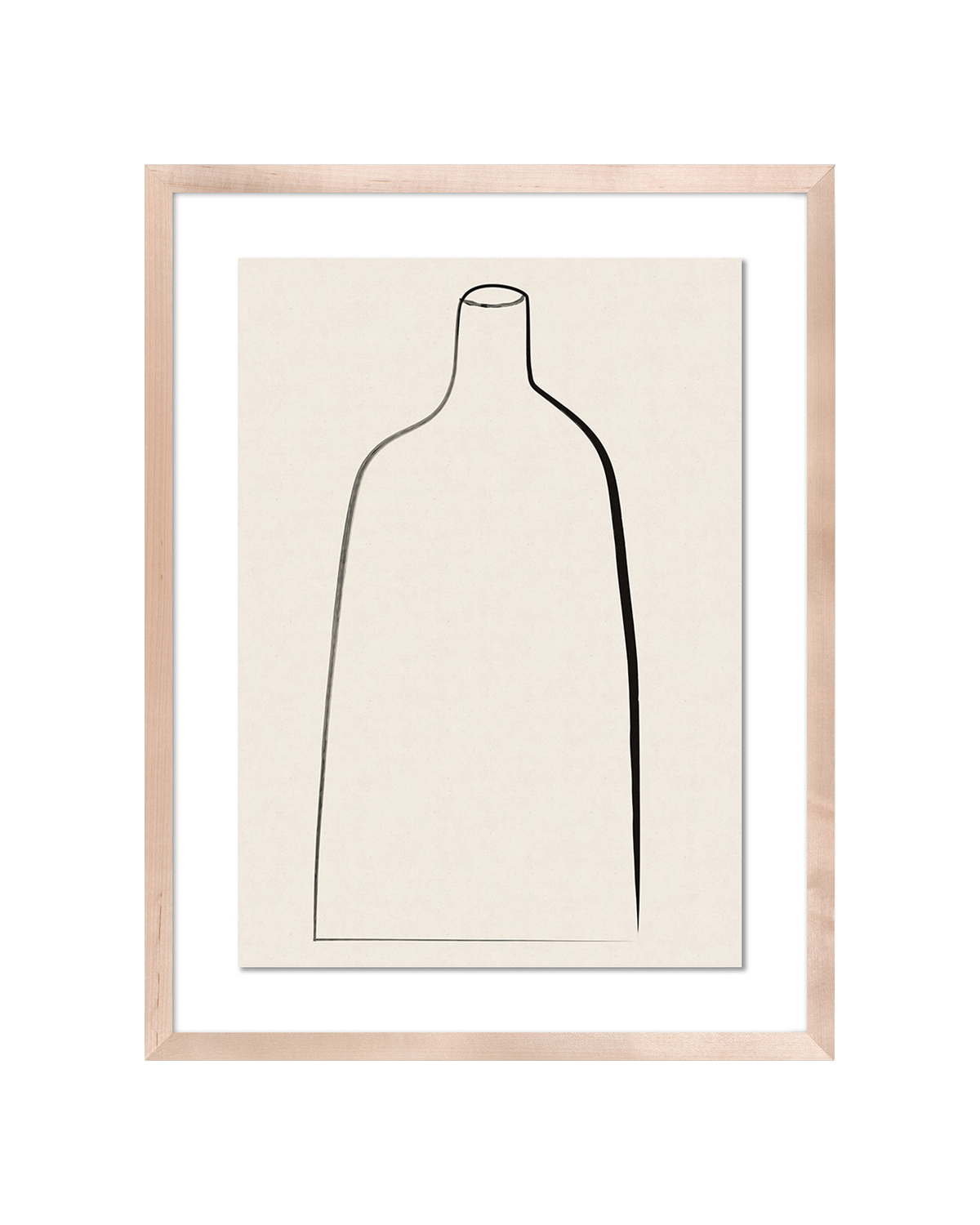 Постер Minimal Vase с дубовой рамой, фото 2
