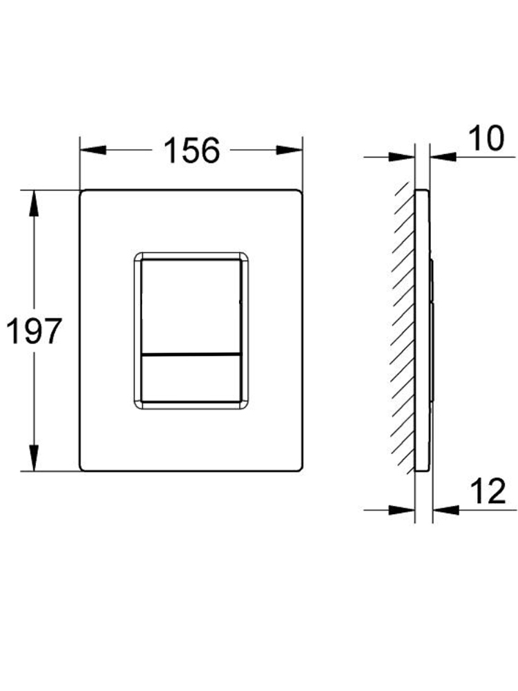 PNN-0000001 (025AQ) Панель смыва Белая глянец для INSP-0000002 Pneumo N, фото 4