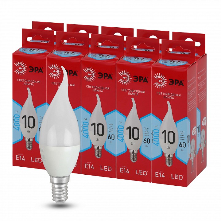 Лампа светодиодная Эра E14 10Вт 4000K LED BXS-10W-840-E14 R, фото 5