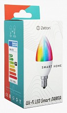 Лампа светодиодная с управлением через Wi-Fi Zetton Smart Wi-Fi Bulb E14 10Вт 6500K ZTSHLBRGBE141RU, фото 1