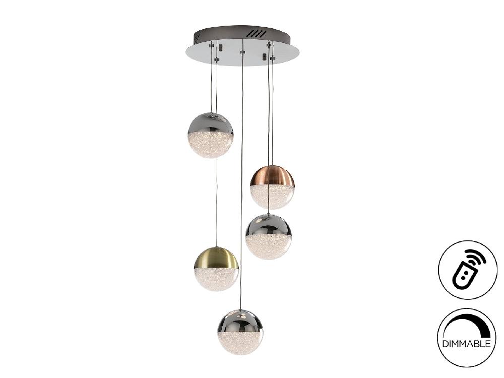 Подвесной светильник Sphere 5L LED Ø33 DIM разноцветный, фото 3