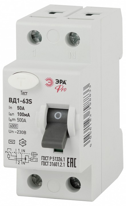 Устройство защитного отключения 2P Эра ВД1-63S NO-902-151, фото 1